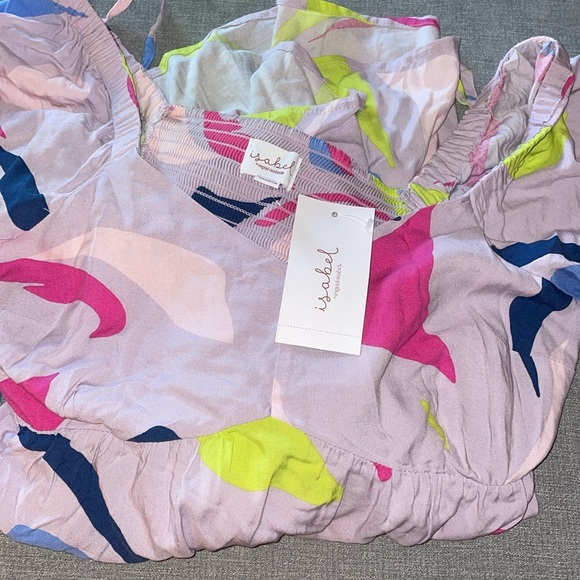 Isabel Maternity Short Sleeve Woven Maternity Dress - Picture 3 of 3